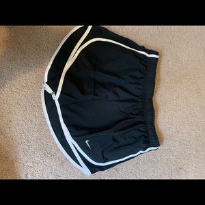 Black and white Nike shorts